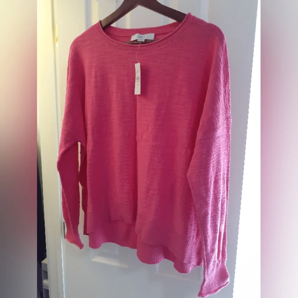 π©·ποΈ 2 for 1: ENDS SUNDAY! LOFT Fuchsia Knit Sweater - Picture 3 of 6